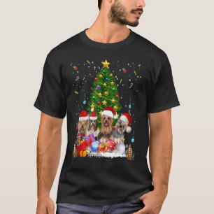 Yorkie Hogs TreChristmas Sweater Xmas Tier Tier Ti T-Shirt