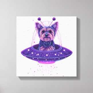 Yorkie � Hund aus einer anderen Welt Leinwanddruck