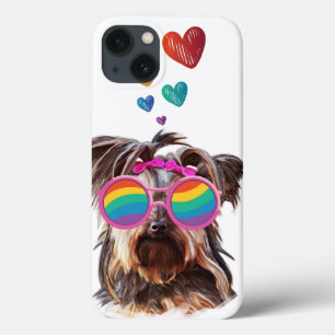 Yorkie Hund mit Herzen Valentinstag Case-Mate iPhone Hülle