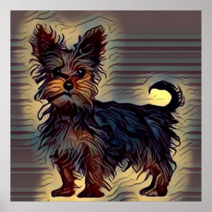 Yorkie-Hund niedlicher Yorkshire-Terrier Pop Poster