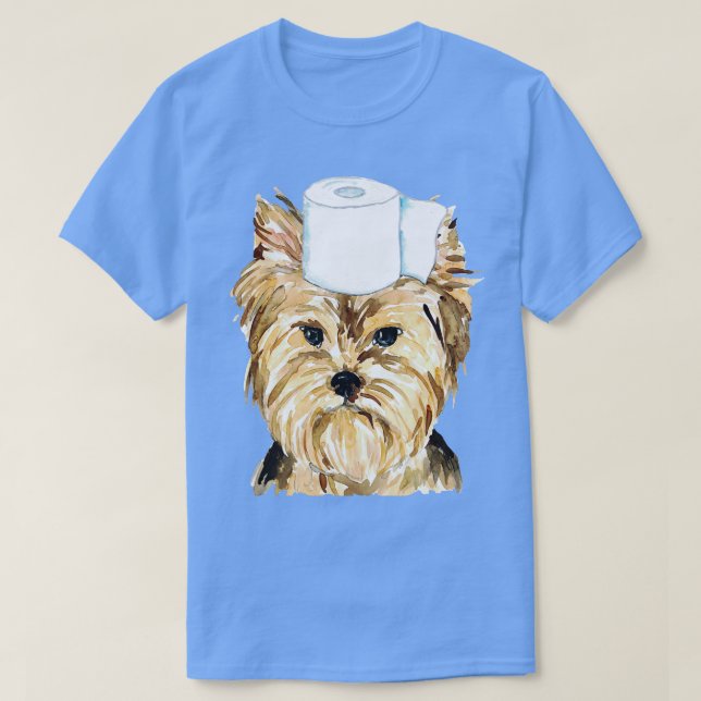 Yorkie Hund Toilettengestrichen T-Shirt (Design vorne)