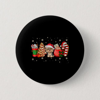 Yorkie-Hund-Weihnachts-Pyjamas Coffee Latte Tassen Button
