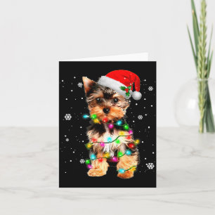 Yorkie Hunde Baum Weihnachtspullover Xmas Haustier Karte