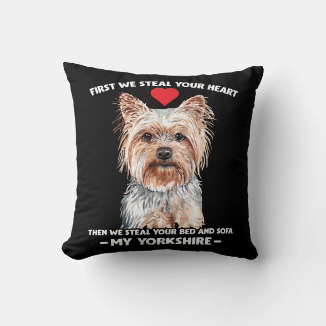 Yorkie-Hundegeschenk Yorkshire-Liebhaber Kissen (Vorderseite)