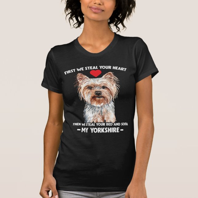 Yorkie-Hundegeschenk Yorkshire-Liebhaber T-Shirt (Vorderseite)
