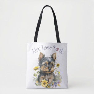 Yorkie-Hundemama-Blumenmuster