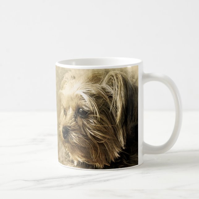 Yorkie Hundewelpen-Tassen-Kaffee-Tassen-Schale Tasse (Rechts)