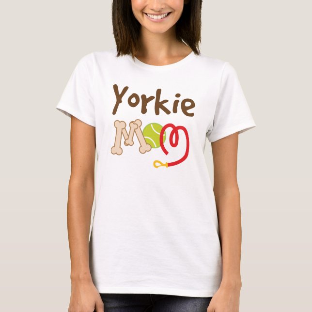 Yorkie Hundezucht-Mama-Geschenk T-Shirt (Vorderseite)