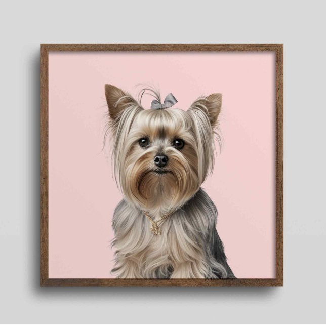 Yorkie Illustration Wall Art Wohngestaltung Dog Pi Poster (Von Creator hochgeladen)