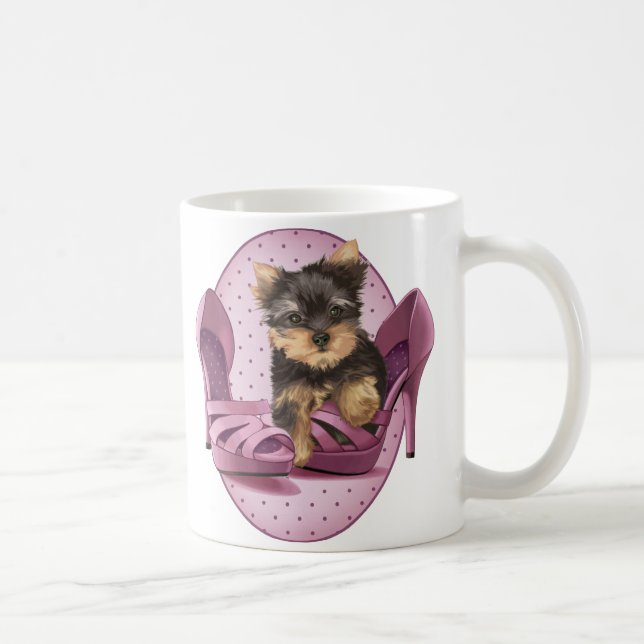 Yorkie im Schuh Tasse (Rechts)