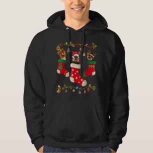 Yorkie in Socken Weihnachtshund Lover Sweater Xmas Hoodie