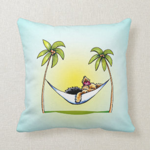 Yorkie Island Princess Off-Leash Art™ Kissen