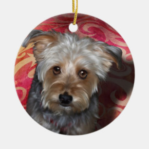 Yorkie Keramik Ornament