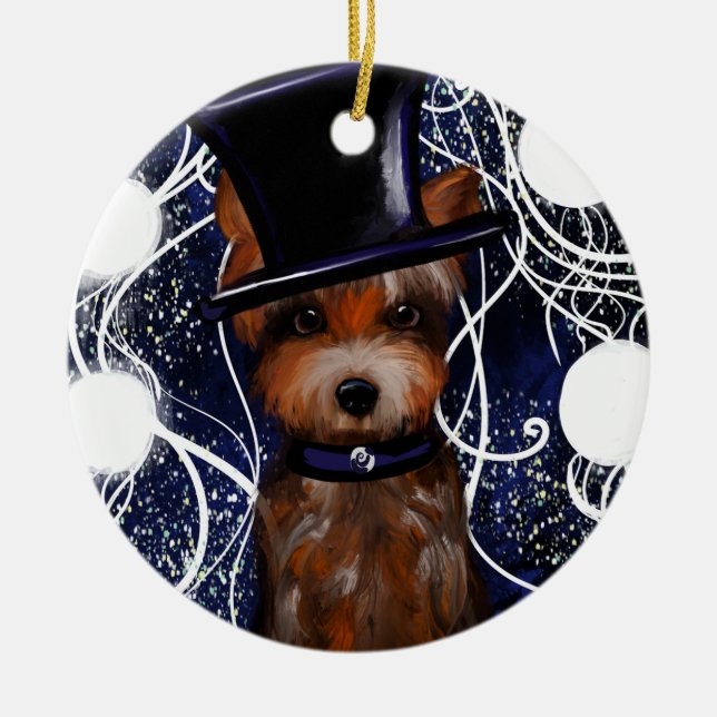 YORKIE KERAMIK ORNAMENT (Vorne)