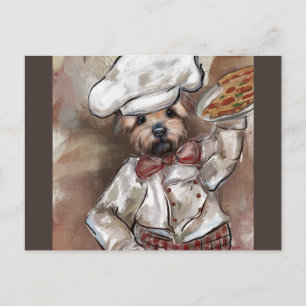 Yorkie Koch Postkarte