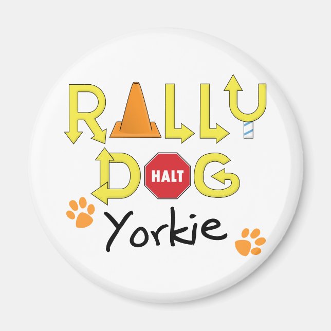 Yorkie Kundgebung Dog Magnet (Vorne)