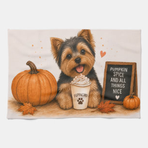 Yorkie Kürbisgewürz Kaffee Geschirrtuch