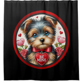 Yorkie Liebe Duschvorhang - Adorable Valentine