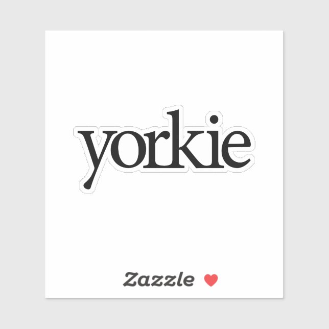 Yorkie Logo Aufkleber (Blatt)