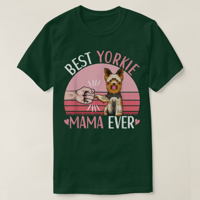 Yorkie Mama Dog Apparel Yorkshire Terrier Eigentüm T-Shirt (Design vorne)