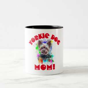 Yorkie Mama Dog Lover Beste Dog-Mama je Zweifarbige Tasse