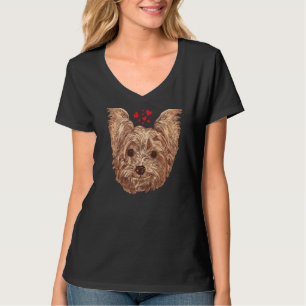 Yorkie Mama Dog Sunglasses Liebe Heart Yorkie Terr T-Shirt