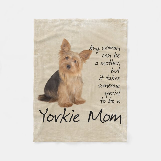 Yorkie Mama Fleece Blanket (Vorderseite)