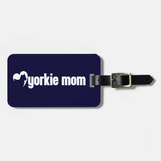 Yorkie Mama Gepäckanhänger (Vorderseite horizontal)