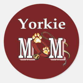 Yorkie Mama Geschenke Runder Aufkleber