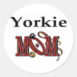 Yorkie Mama Geschenke Runder Aufkleber