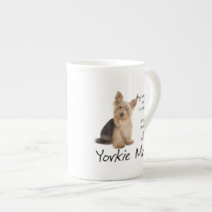 Yorkie Mama-Knochen-China-Tasse Prozellantasse