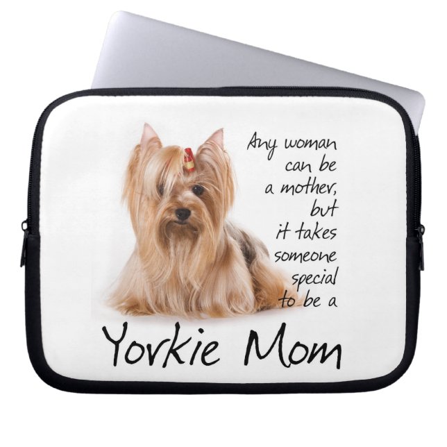 Yorkie Mama-Laptop-Hülse Laptopschutzhülle (Vorderseite)