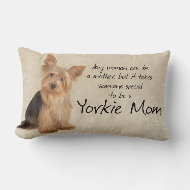 Yorkie Mama Pillow Lendenkissen (Vorderseite)