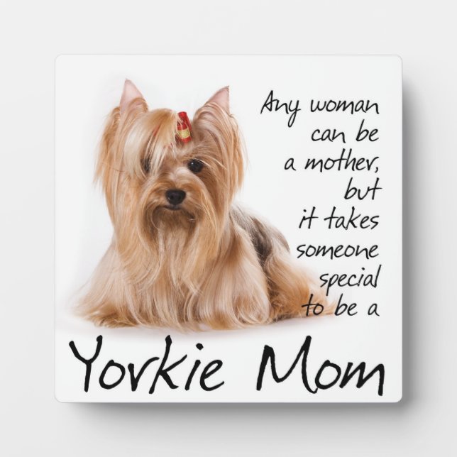 Yorkie Mama Plaque Fotoplatte (Vorderseite)