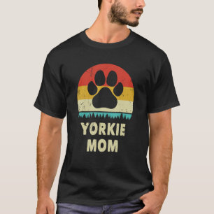 Yorkie Mama Vintag Dog Women Yorkshire Terrier T-Shirt