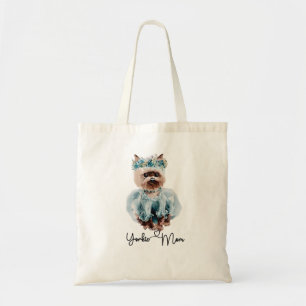 Yorkie Mama Watercolor Art Tragetasche