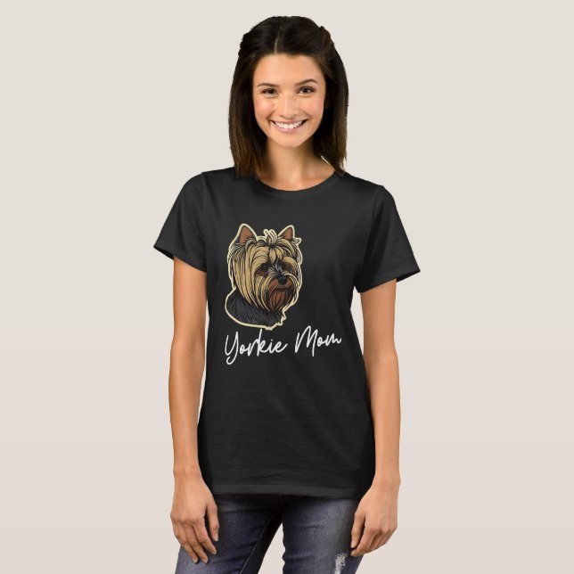 Yorkie Mama white Women's T - Shirt (Vorne ganz)
