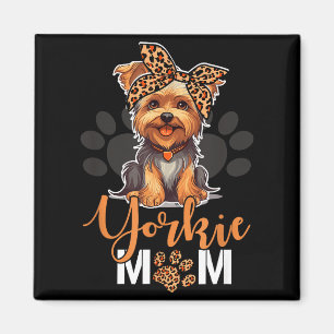 Yorkie-Mama Yorkshire-Leopard-Hundefreunde Muttert Magnet