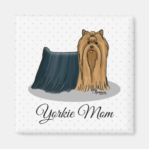 Yorkie Mama (Yorkshire Terrier Mama) Niedliche Hun Magnet