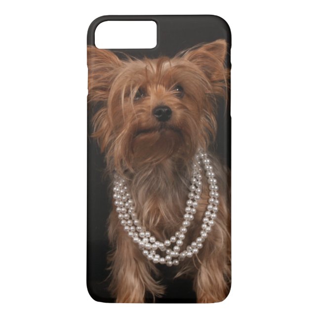 Yorkie mit Perlen Case-Mate iPhone Hülle (Rückseite)
