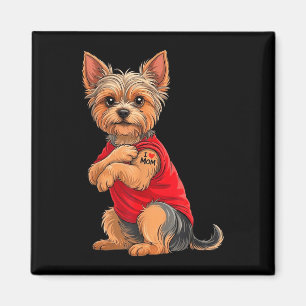 Yorkie mit tätowiertem Yorkshire Terrier Liebe Magnet