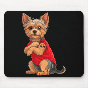 Yorkie mit tätowiertem Yorkshire Terrier Liebe Mousepad