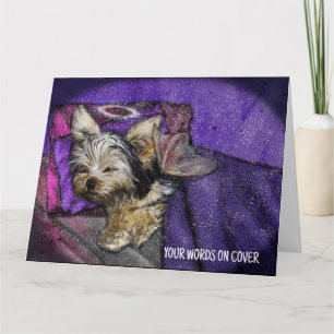 Yorkie-Mitgefühl-Tribut-Tierverlust-Grußkarte Karte