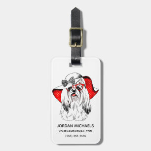 Yorkie Mode-Trieb   addieren Ihren Namen Gepäckanhänger