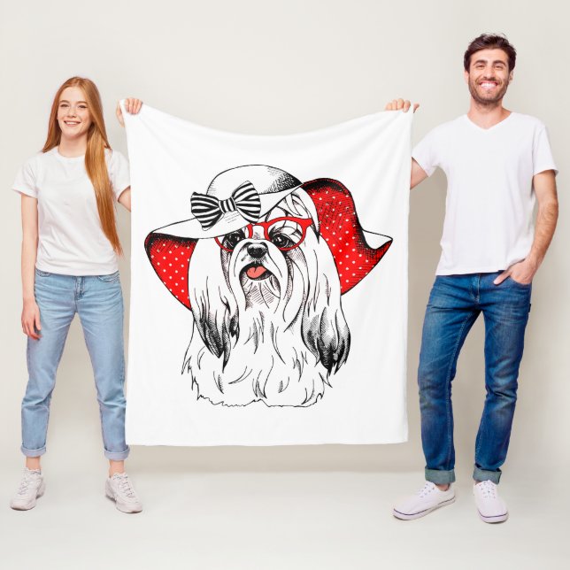 Yorkie Mode-Trieb Fleecedecke (Beispiel)