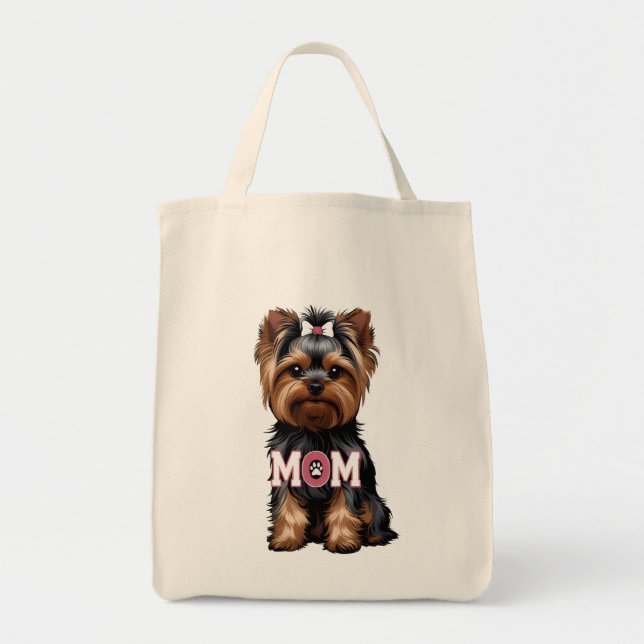Yorkie Mom Tote Bag Tragetasche (Vorne)