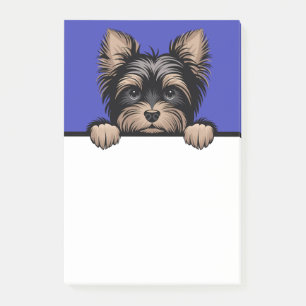 Yorkie Niedlich Peeking Yorkshire Terrier Dog Love Post-it Klebezettel