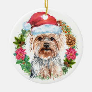 Yorkie niedliche Wasserfarbe Kunst Keramik Ornament