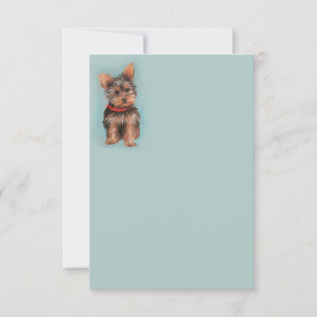 Yorkie Note Card Dankeskarte (Vorderseite)
