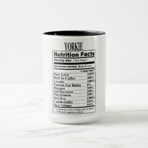 Yorkie Nutrition Facts Tasse